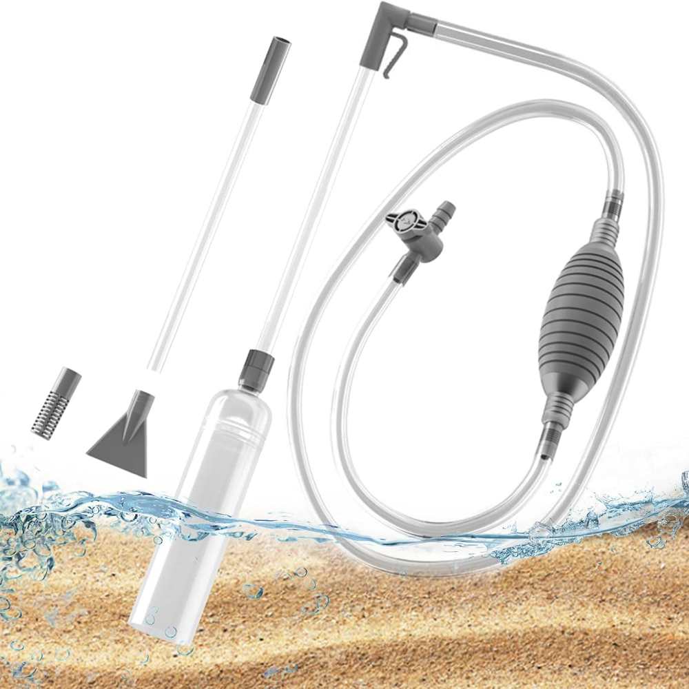 Marine Aquarium Kit - 大型水槽水族館サイフォン真空砂利/砂洗浄と水交換クリーニングツールキット延長チューブ水槽付き