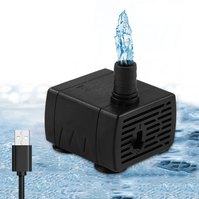 Marine Aquarium Water - 超静音USB水槽フィルターポンプ ミニペット噴水 水中ポンプ 流量調整可能 水循環ポンプ 5V