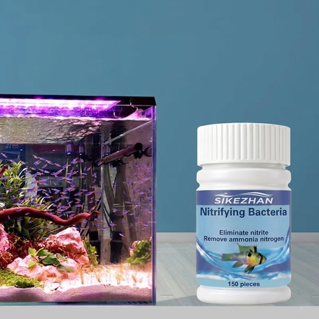 Marine Aquarium Water - SIKEZHAN水槽用バイオフィルター硝化菌150錠、速効性アンモニア＆亜硝酸塩除去剤、水質浄化剤（魚タンク用）