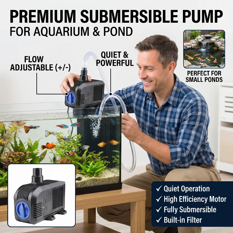 Marine Aquarium Water - 超静音HJシリーズ500〜3000L/H水中噴水ポンプフィルター魚池水槽ウォーターポンプタンク噴水