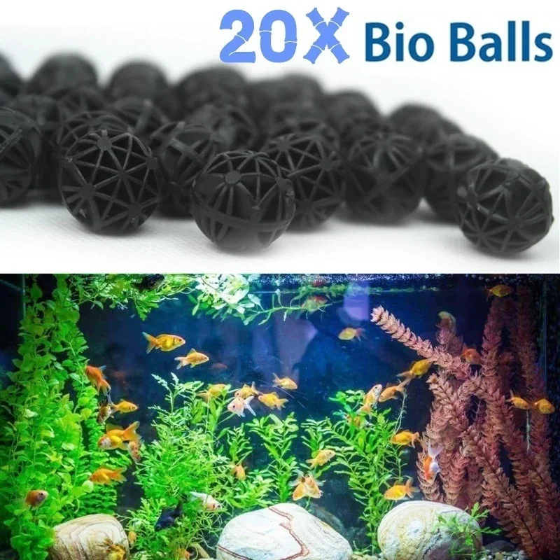 Marine Aquarium & Regional Centre Reviews - 20 個 16 ミリメートル水族館フィルターバイオボールポータブルウェットドライコットンエアポンプ用クリーン水槽フィルターメディアマリンサム