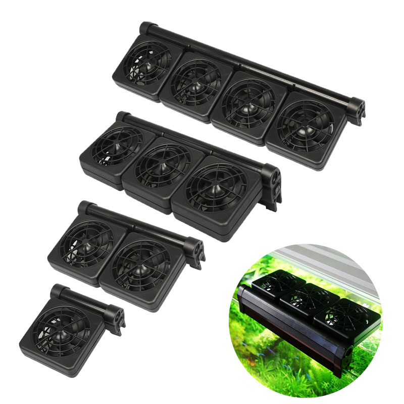 Marine Aquarium Water - 1/2/3/4台の水槽ファンチラー、水温制御機能付き魚タンク冷却ファンシステム（海水・淡水・海洋タンク・池用）