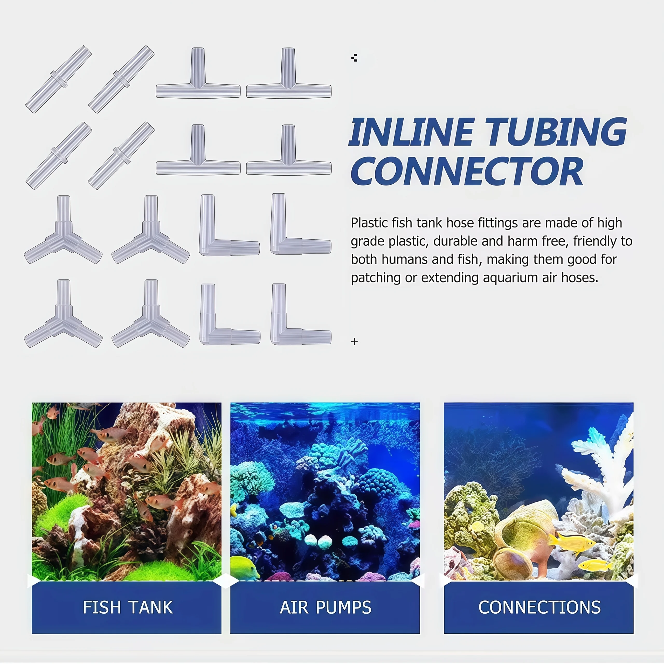 20/40個入り水槽用エアポンプコネクターキット - 耐久性 - Marine Aquarium Kit のレビューと価格