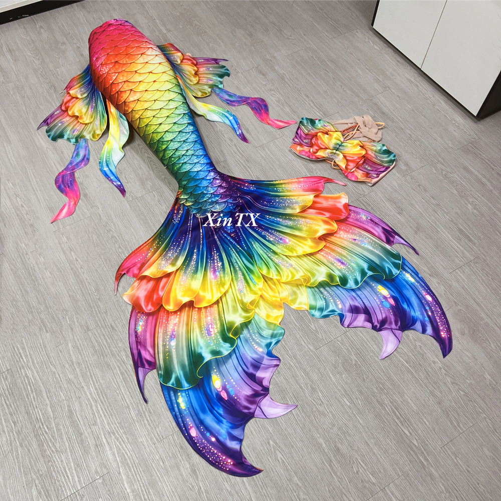 マーメイドテール虹色の大きな女性用テール水着、ダイビング、水 - Marine Aquarium Kit のレビューと価格