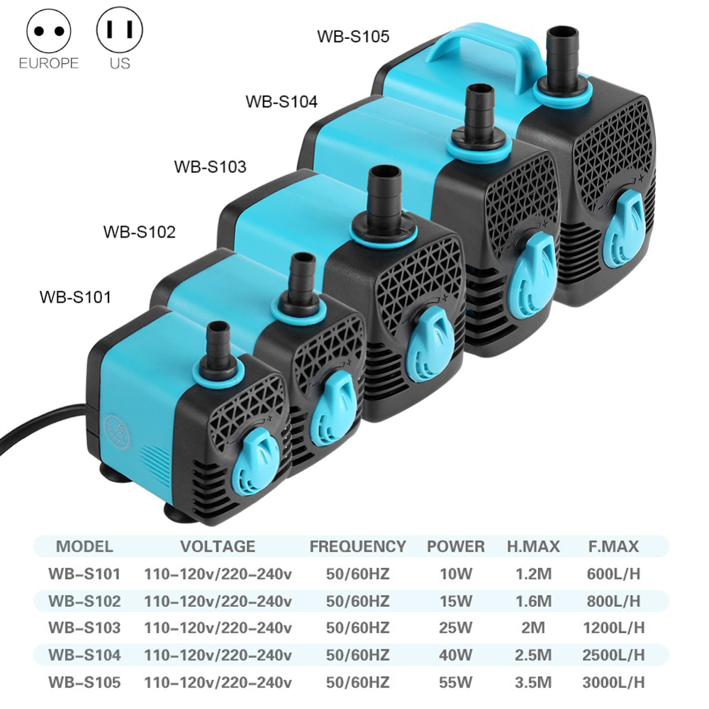 超静音水中フィルターポンプ,220v,養魚池の噴水,高水槽水 - Marine Aquarium Water のレビューと価格