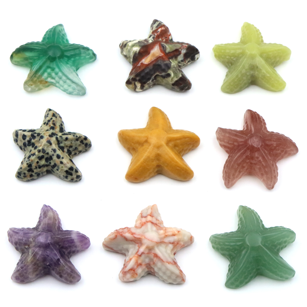 35 ミリメートルヒトデの形の像海洋動物天然石ヒーリングクリ - Marine Aquarium & Regional Centre Reviews のレビューと価格
