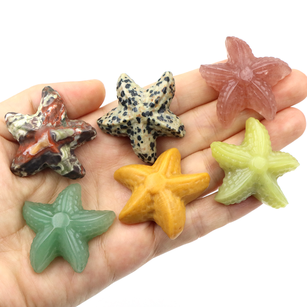 35 ミリメートルヒトデの形の像海洋動物天然石ヒーリングクリ - Marine Aquarium & Regional Centre Reviews のレビューと価格