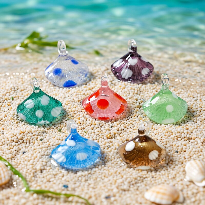 カラフルなミニ貝殻チャームガラスペンダントかわいい海洋生物の - Marine Aquarium & Regional Centre Reviews のレビューと価格